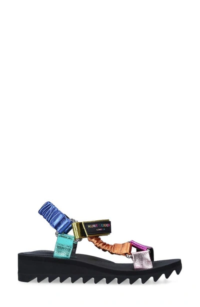 Shop Kurt Geiger Orion Slingback Sandal In Multi Metallic Blue