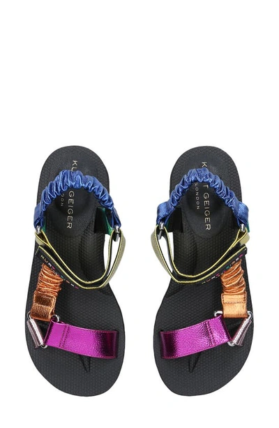 Shop Kurt Geiger Orion Slingback Sandal In Multi Metallic Blue