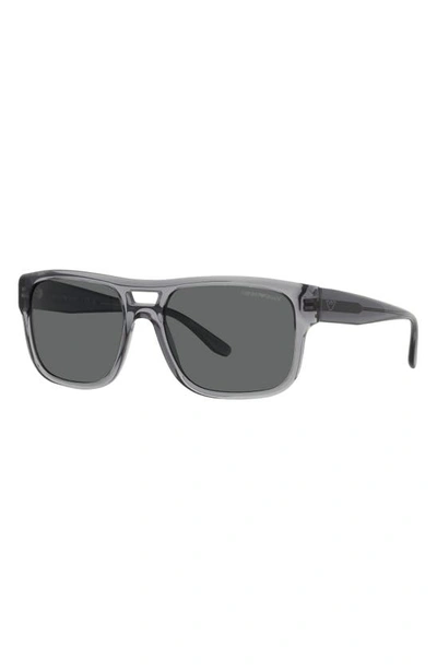 Emporio Armani Ea4197s Sunglasses In Transparent Grey