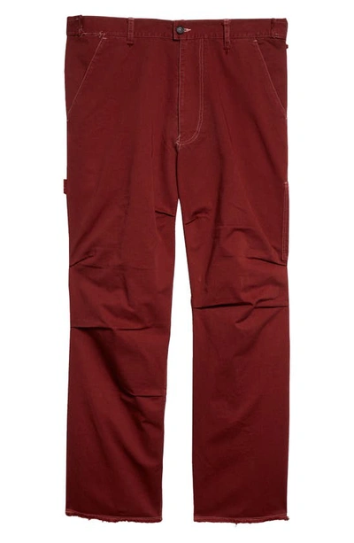 Camiel Fortgens Worker Cotton Trousers In Brick Red | ModeSens
