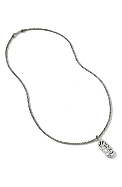 John Hardy Classic Chain Mixed Stone Pendant Necklace In Black