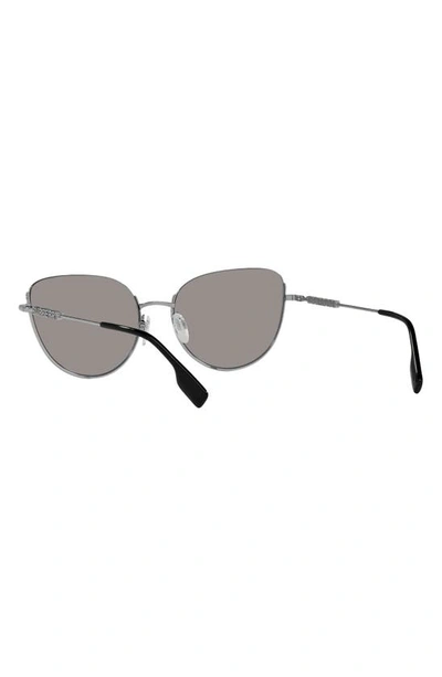 Shop Burberry Harper 58mm Polarized Cat Eye Sunglasses In Silver