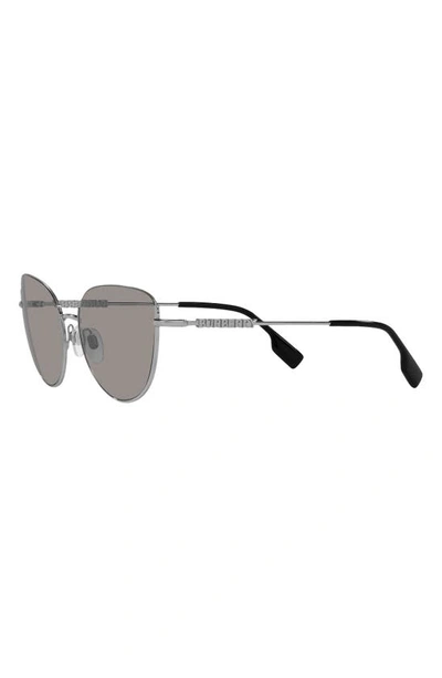 Shop Burberry Harper 58mm Polarized Cat Eye Sunglasses In Silver