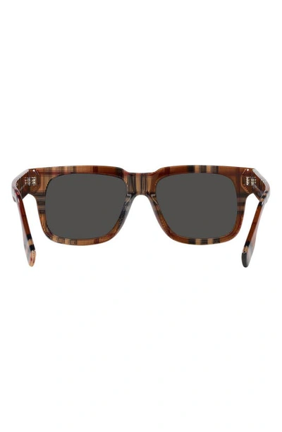 Shop Burberry Hayden 54mm Rectangular Sunglasses In Brown