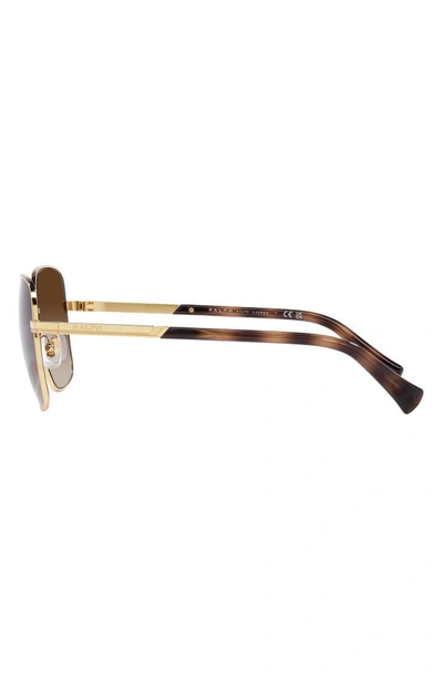 Shop Ralph 58mm Gradient Rectangular Sunglasses In Gold