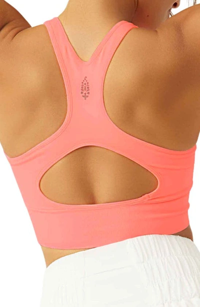 Fp Movement Every Single Time Longline Sports Bra In Papaya Punch