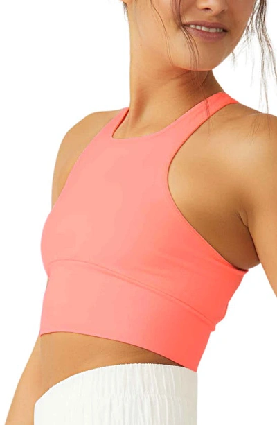 Fp Movement Every Single Time Longline Sports Bra In Papaya Punch