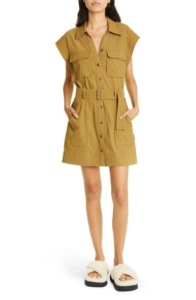 Shop A.l.c Ava Belted Shirtdress In Drill