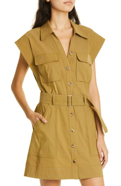 Shop A.l.c Ava Belted Shirtdress In Drill