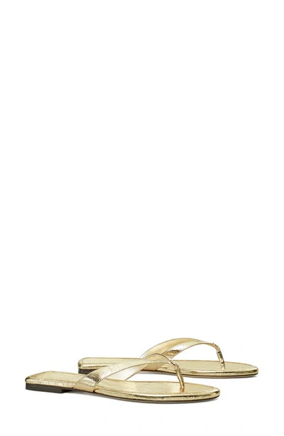 Shop Tory Burch Classic Flip Flop In Spark Gold