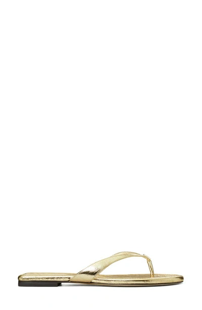 Tory Burch Capri Metallic Flip Flop Sandals In Spark Gold