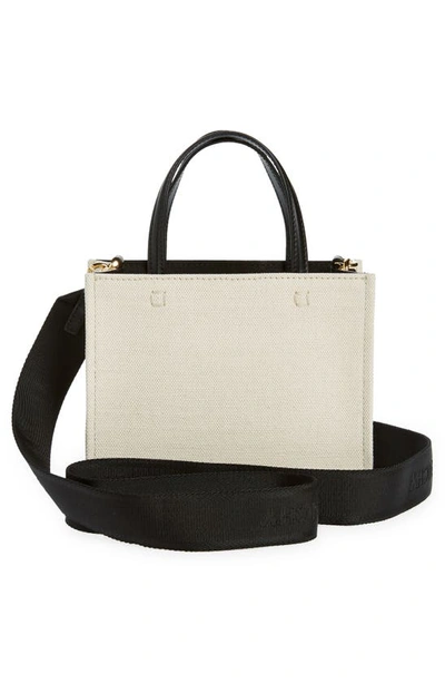 Shop Givenchy Mini G-tote Canvas Tote In Beige/ Black