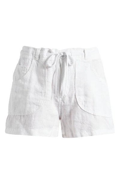 Shop Bdg Urban Outfitters Linen Drawstring Shorts In White