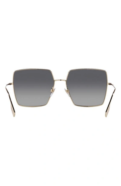 Shop Burberry 58mm Gradient Polarized Square Sunglasses In Grey Gradient