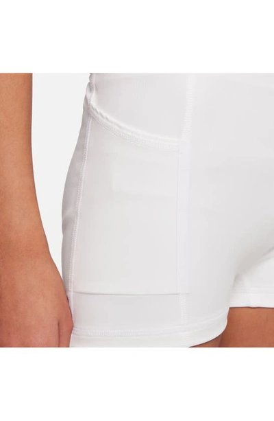Shop Nike Kids' G Club Dri-fit Golf Skirt In White/ White