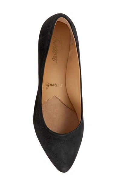 Shop Trotters Estee Ballet Flat In Black Nubuck