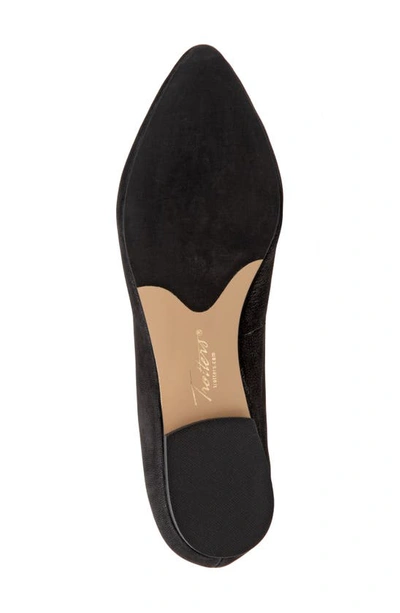 Trotters Estee Flat In Black Nubuck