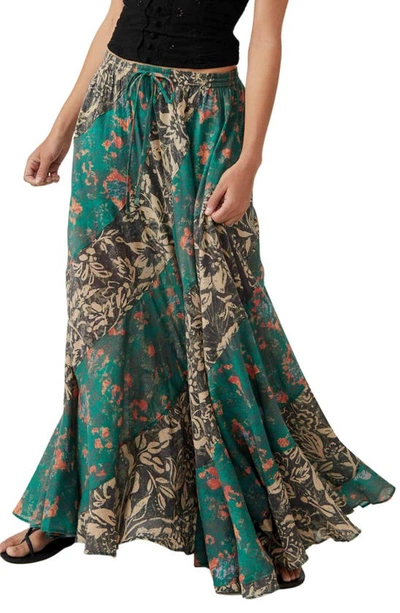 Shop Free People Jackie Floral Maxi Skirt In Charcoal Combo