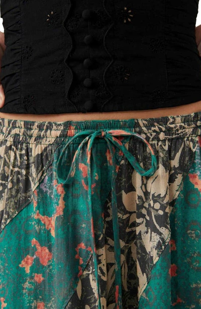 Shop Free People Jackie Floral Maxi Skirt In Charcoal Combo