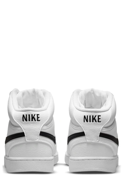 Shop Nike Court Vision Mid Next Nature Mid Top Sneaker In White/ Black/ White