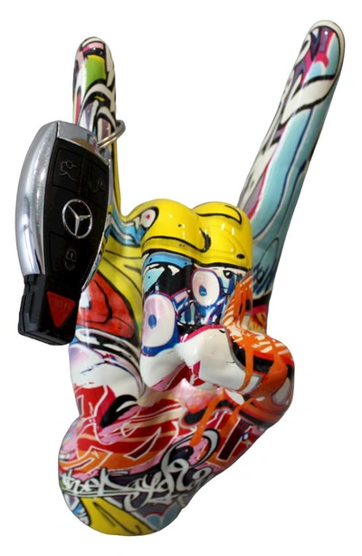 Shop Interior Illusions Street Art Rock On Hand Wall Mount Art Sculpture In Multi-color