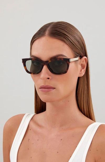 Shop Saint Laurent 51mm Square Sunglasses In Havana