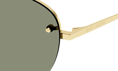 Saint Laurent 59mm Tinted Navigator Sunglasses In Gold