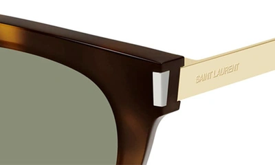 Shop Saint Laurent 51mm Square Sunglasses In Havana