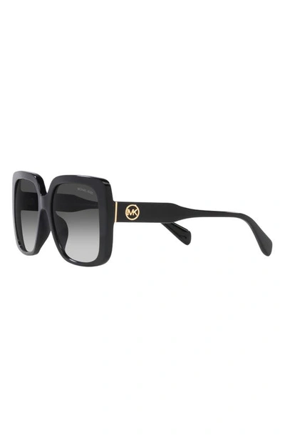Shop Michael Kors Mallorca 55mm Gradient Square Sunglasses In Black