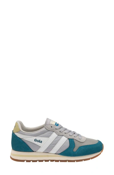 Shop Gola Daytona Sneaker In Light Grey/ Peacock/ White