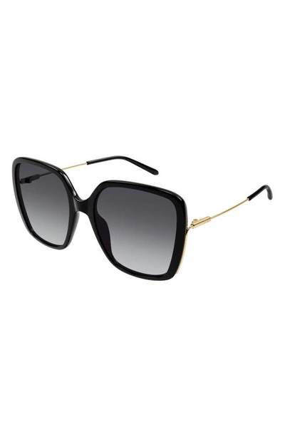Chloé Chloe Womens Black Ch0173s Square-frame Acetate Sunglasses In Black