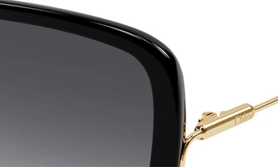 Chloé Chloe Womens Black Ch0173s Square-frame Acetate Sunglasses In Black