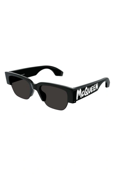 Shop Alexander Mcqueen 54mm Square Sunglasses In Black
