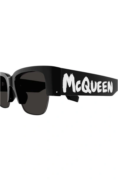 Shop Alexander Mcqueen 54mm Square Sunglasses In Black