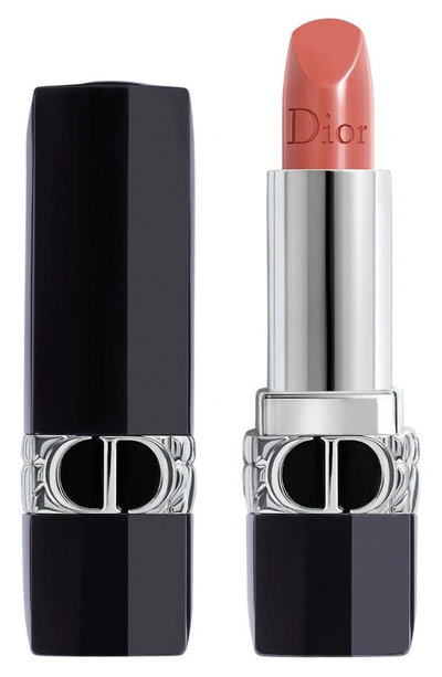 Shop Dior Rouge  Refillable Lip Balm In 337 Rose Brume / Satin
