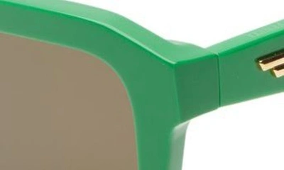 Shop Bottega Veneta 55mm Square Sunglasses In Green