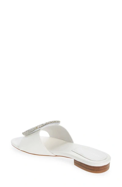 Shop Koko + Palenki Dina Mismatched Slide Sandals In Ice Leather