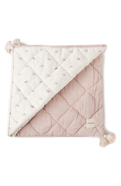 Shop Pehr Quilted Nursery Blanket In Fawn/ Pink