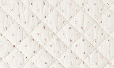 Shop Pehr Quilted Nursery Blanket In Fawn/ Pink