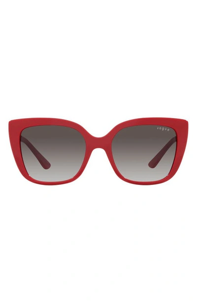 Shop Vogue 53mm Gradient Square Sunglasses In Red