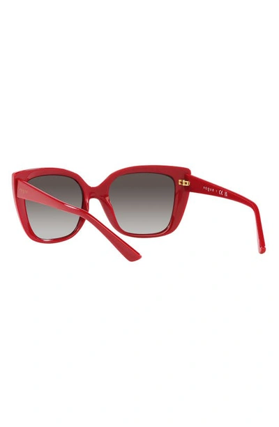 Shop Vogue 53mm Gradient Square Sunglasses In Red