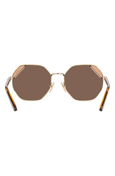 Shop Vogue 55mm Irregular Sunglasses In Pale Gold