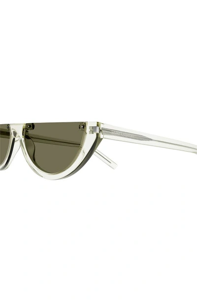 Shop Saint Laurent 54mm Geometric Sunglasses In Green