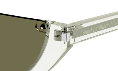 Shop Saint Laurent 54mm Geometric Sunglasses In Green