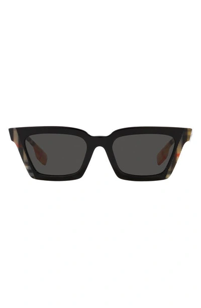 Shop Burberry Briar 52mm Square Sunglasses In Grey