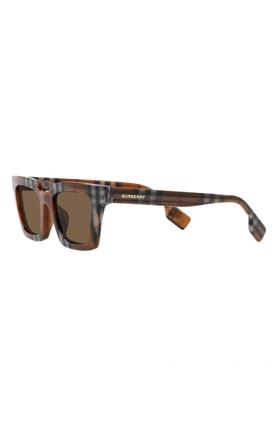 Shop Burberry Briar 52mm Square Sunglasses In Dark Brown