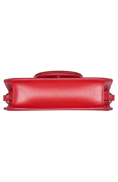 Shop Valentino Garavani Small Locò Leather Shoulder Bag In Ju5 Rouge Pur