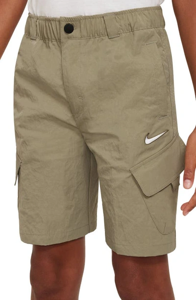 Shop Nike Kids' Outdoor Play Cargo Shorts In Neutral Olive
