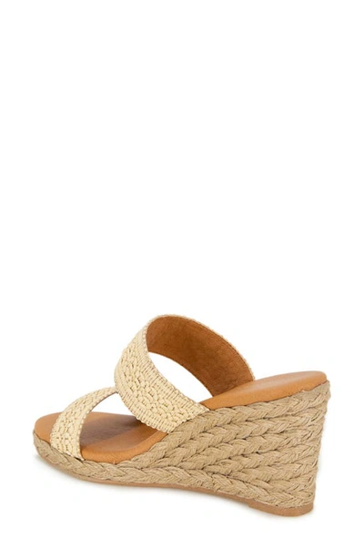 Andre Assous Nitra Wedge Sandal In Beige