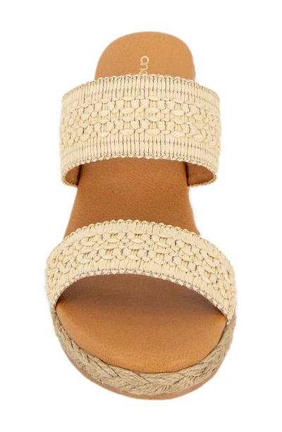 Shop Andre Assous André Assous Nitra Wedge Sandal In Beige